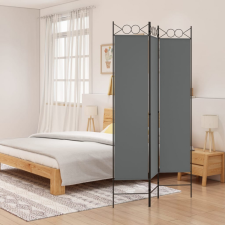 vidaXL 3 paneles antracitszürke szövet térelválasztó 120x200 cm bútor