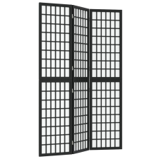 vidaXL 3 paneles fekete japán stílusú összecsukható paraván 120x170 cm (352079) bútor