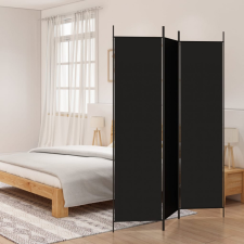 vidaXL 3 paneles fekete szövet térelválasztó 150 x 200 cm bútor