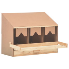 vidaXL 3 rekeszes tömör fenyőfa tojófészek 72 x 33 x 54 cm haszonállat felszerelés