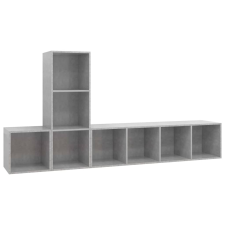 vidaXL 3 részes betonszürke forgácslap TV-szekrény szett (3079830) bútor