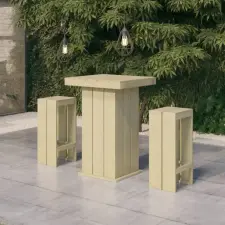 vidaXL 3 részes impregnált fenyőfa kerti bárgarnitúra kerti bútor