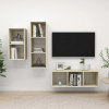 vidaXL 3 részes tölgyszínű forgácslap TV-szekrény szett
