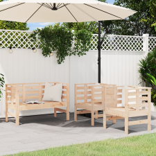 vidaXL 3-részes tömör fenyőfa kerti ülőgarnitúra kerti bútor