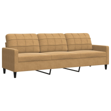 vidaXL 3 személyes barna bársony kanapé 210 cm (4007651) bútor