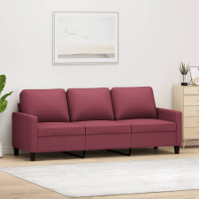 vidaXL 3 személyes bordó szövet kanapé 180 cm bútor