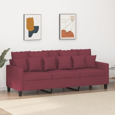 vidaXL 3 személyes bordó szövet kanapé 180 cm bútor