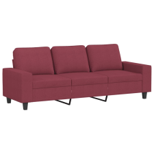 vidaXL 3 személyes bordó szövet kanapé 180 cm (359405) bútor