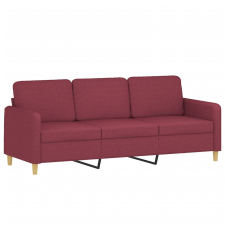 vidaXL 3 személyes bordó szövet kanapé 180 cm (359492) bútor