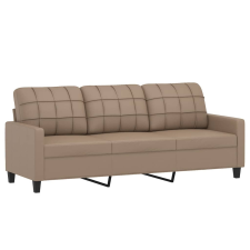 vidaXL 3 személyes cappuccino színű műbőr kanapé 180 cm (359126) bútor
