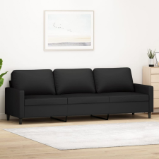 vidaXL 3 személyes fekete bársony kanapé 210 cm bútor