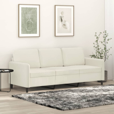 vidaXL 3 személyes krémszínű bársony kanapé 180 cm bútor