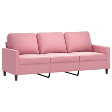 vidaXL 3 személyes rózsaszín bársony kanapé 180 cm (359212) bútor