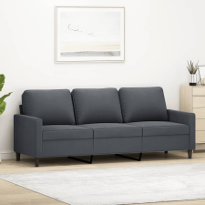 vidaXL 3 személyes sötétszürke bársony kanapé 180 cm bútor