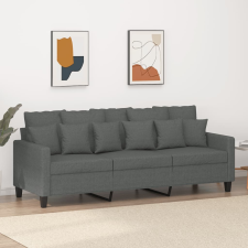 vidaXL 3 személyes sötétszürke szövet kanapé 180 cm bútor