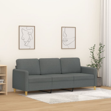vidaXL 3 személyes sötétszürke szövet kanapé 180 cm bútor