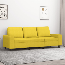 vidaXL 3 személyes világossárga szövet kanapé 180 cm bútor
