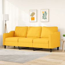 vidaXL 3 személyes világossárga szövet kanapé 210 cm bútor