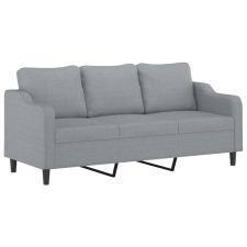 vidaXL 3 személyes világosszürke szövet kanapé 180 cm (359367) bútor
