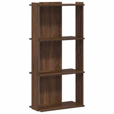 vidaXL 3 szintes barna tölgy színű szerelt fa könyvespolc 60x30x120 cm (860271) bútor