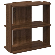 vidaXL 3 szintes barna tölgyszínű szerelt fa könyvespolc 60x30x60 cm (860253) bútor