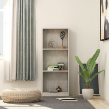 vidaXL 3-szintes betonszürke forgácslap könyvszekrény 40 x 24 x 108 cm bútor