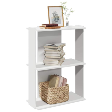 vidaXL 3 szintes fehér szerelt fa könyvespolc 60x30x80 cm bútor