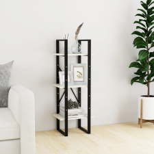 vidaXL 3-szintes fehér tömör fenyőfa könyvszekrény 40 x 30 x 105 cm bútor