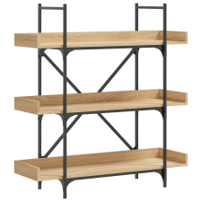 vidaXL 3-szintes sonoma-tölgy szerelt fa könyvespolc 100x33x108,5 cm (837688) bútor