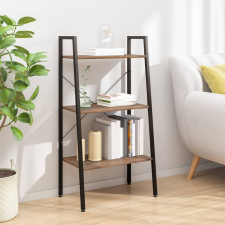 vidaXL 3-szintes sötétbarna és fekete állópolc 56 x 35 x 108 cm bútor