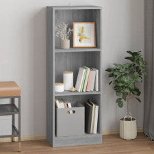 vidaXL 3 szintes szürke sonoma szerelt fa könyvszekrény 40x24x109 cm bútor