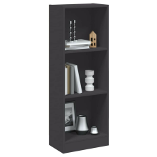 vidaXL 3 szintes szürke szerelt fa könyvszekrény 40 x 24 x 109 cm bútor