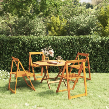 vidaXL 4 darab összecsukható tömör akácfa kerti szék kerti bútor