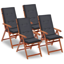 vidaXL 4 db antracit színű párna kerti székhez 120 x 50 3 cm dekoráció