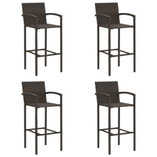 vidaXL 4 db barna polyrattan bárszék bútor