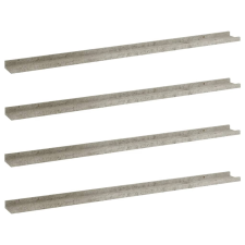 vidaXL 4 db betonszürke fali polc 115 x 9 x 3 cm bútor