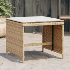vidaXL 4 db bézs polyrattan kerti szék párnával 40x40x35 cm kerti bútor