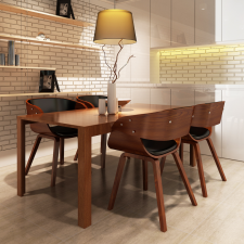 vidaXL 4 db fa étkezőszék készlet barna bútor