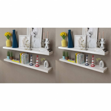  vidaXL 4 db fehér fali polc 120 cm bútor