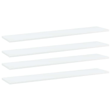 vidaXL 4 db fehér forgácslap könyvespolc 100 x 20 x 1,5 cm bútor