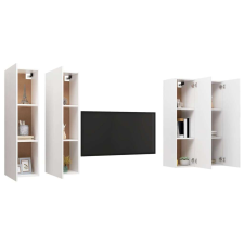 vidaXL 4 db fehér forgácslap tv-szekrény 30,5 x 30 x 110 cm bútor