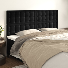 vidaXL 4 db fekete bársony fejtámla 90x5x78/88 cm ágy és ágykellék