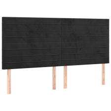 vidaXL 4 db fekete bársony fejtámla 90x5x78/88 cm (3116534) ágy és ágykellék