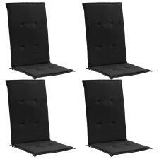 vidaXL 4 db fekete kerti székpárna 120 x 50 x 3 cm kerti bútor