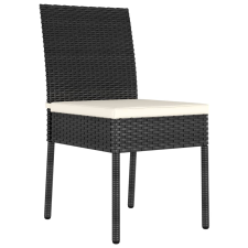 vidaXL 4 db fekete polyrattan kerti étkezőszék (315107) kerti bútor