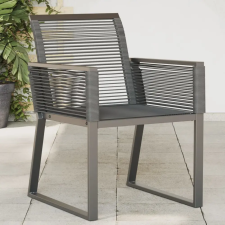 vidaXL 4 db fekete polyrattan kerti szék kerti bútor