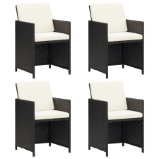 vidaXL 4 db fekete polyrattan kerti szék (316745) kerti bútor