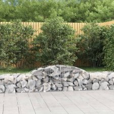 vidaXL 4 db íves horganyzott vas gabion kosár 300x50x40/60 cm kerti tárolás