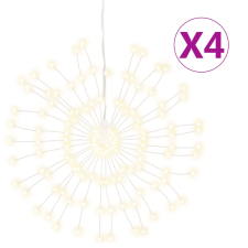 vidaXL 4 db karácsonyi meleg fehér csillagfény 140 db LED 17 cm (356220) karácsonyfa izzósor