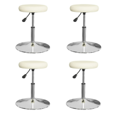 vidaXL 4 db krémszínű műbőr étkezőszék bútor